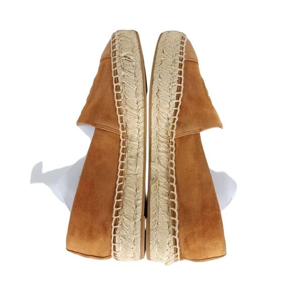 Tory Burch Women's US 7,5M Brown Leather Suede Flats Slip-On Espadrilles Shoes - Picture 13 of 16